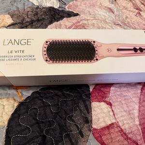 Lange Le Vite Hairbrush Straightener - Pink